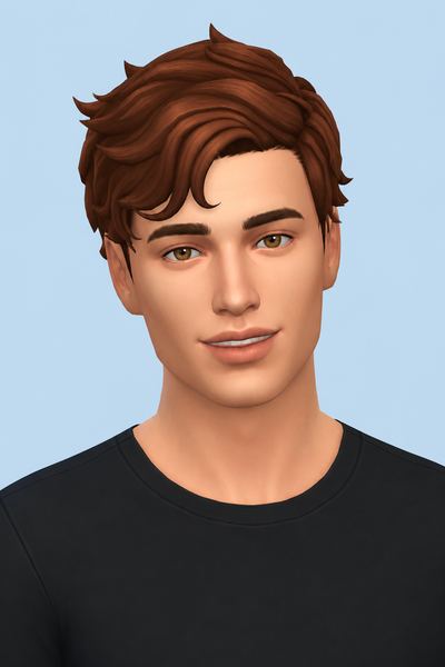Harvey Unisex Hair custom content (CC) for Sims 4 by wistfulcastle