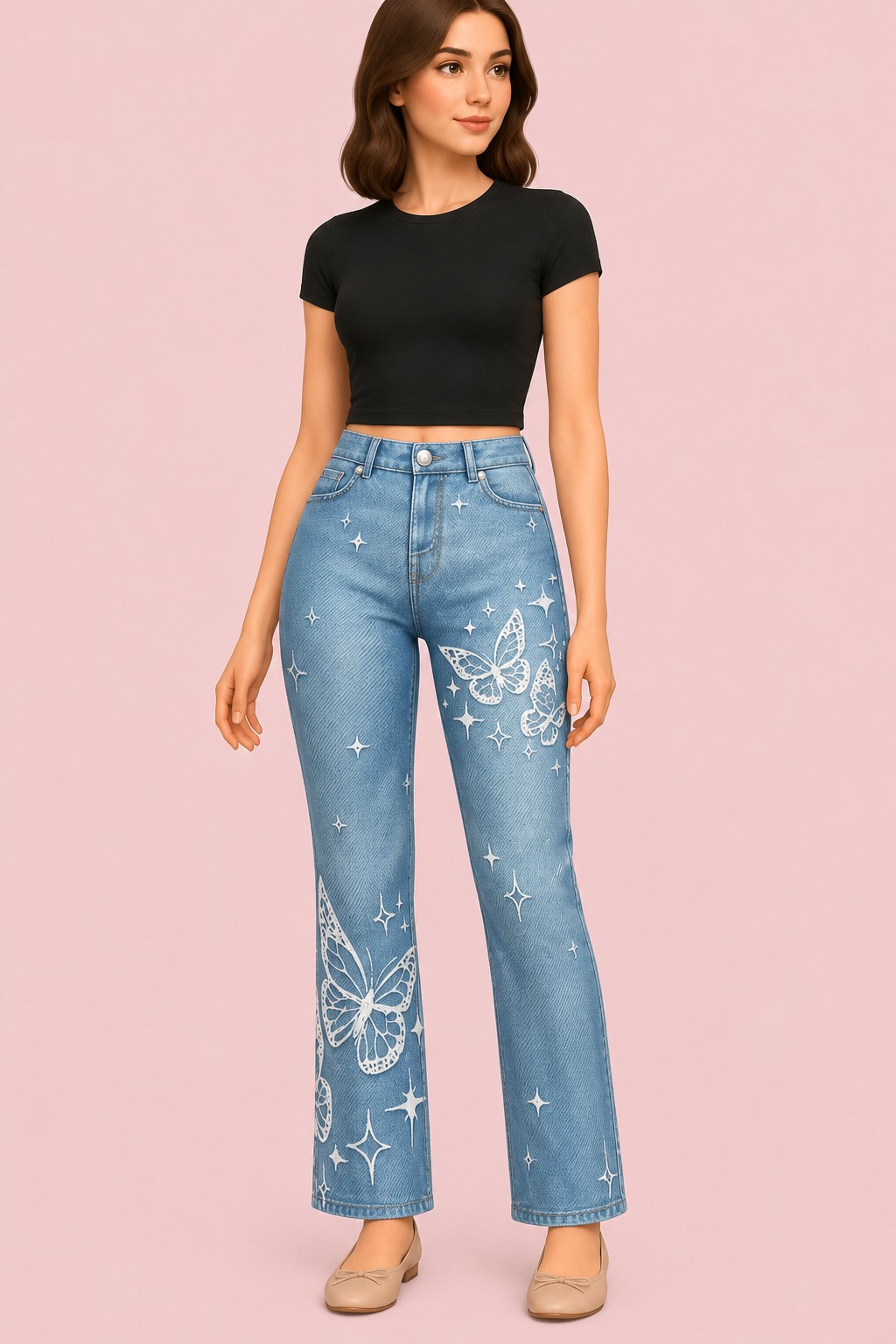 Silver Light Jeans custom content (CC) for Sims 4 by trillyke
