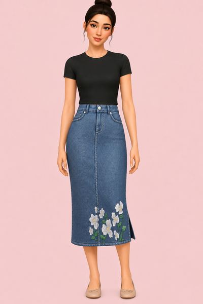 Lighthouse Denim Skirt