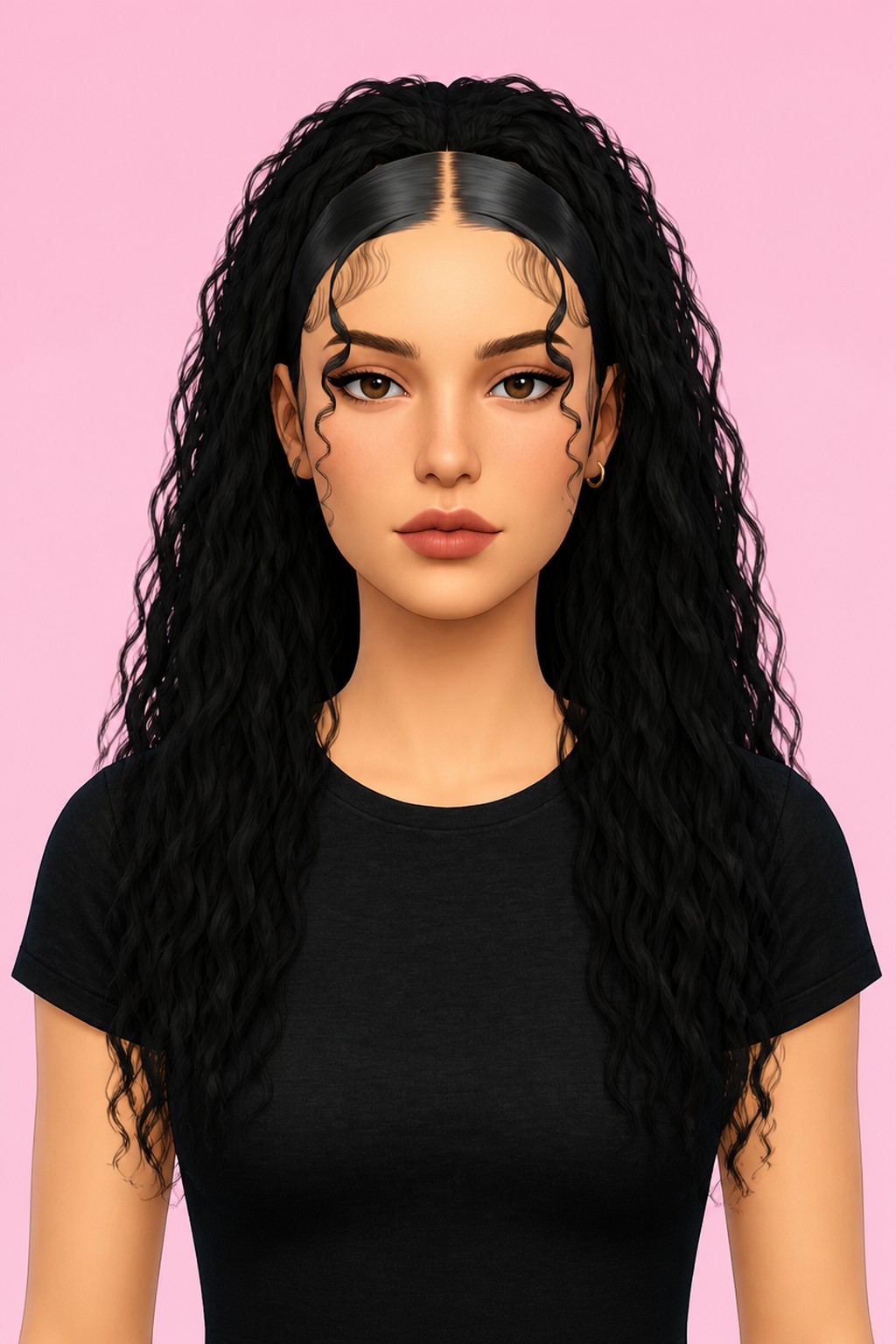 Curly Hair custom content (CC) for Sims 4 by TBZSimz