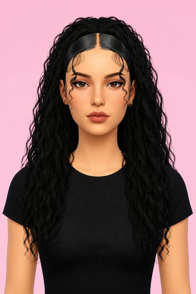 Curly Hair custom content (CC) for Sims 4 by TBZSimz