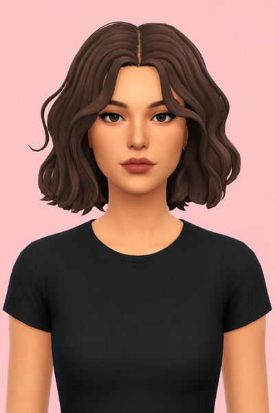 sophia hair custom content (CC) for Sims 4 by simkatu