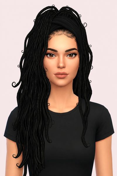 AWAN HAIRSTYLE custom content (CC) for Sims 4 by BadddieSims