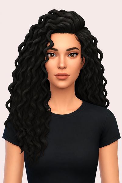 Soraia Hair custom content (CC) for Sims 4 by gegesims