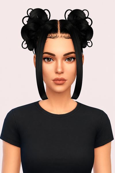 MANON HAIRSTYLE custom content (CC) for Sims 4 by BadddieSims