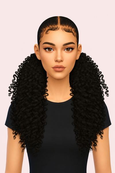 TAYLA HAIRSTYLE custom content (CC) for Sims 4 by BadddieSims
