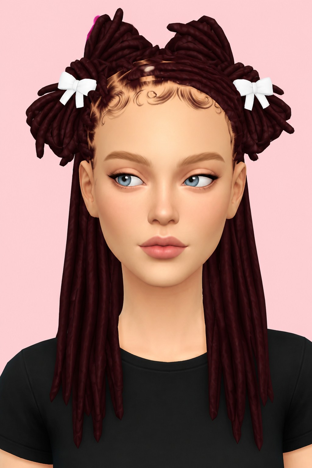 AÏSSA HAIRSTYLE custom content (CC) for Sims 4 by BadddieSims