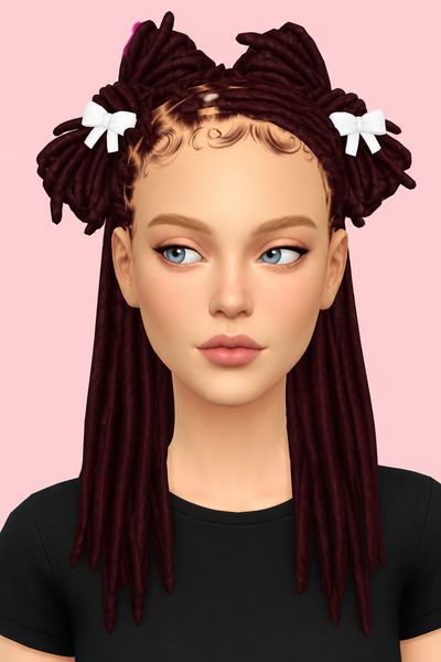 AÏSSA HAIRSTYLE custom content (CC) for Sims 4 by BadddieSims