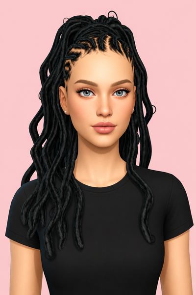 MONAA HAIRSTYLE custom content (CC) for Sims 4 by BadddieSims