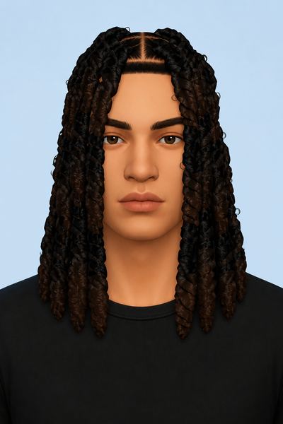 ABEL HAIRSTYLE custom content (CC) for Sims 4 by BadddieSims