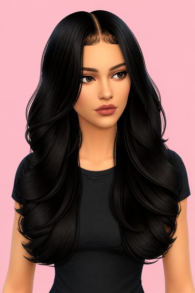 YOANA HAIRSTYLE custom content (CC) for Sims 4 by BadddieSims