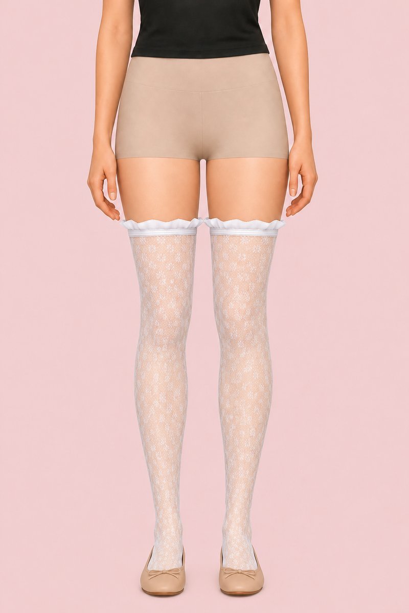 Angel Eyes Frilly Lace Socks custom content (CC) for Sims 4 by trillyke