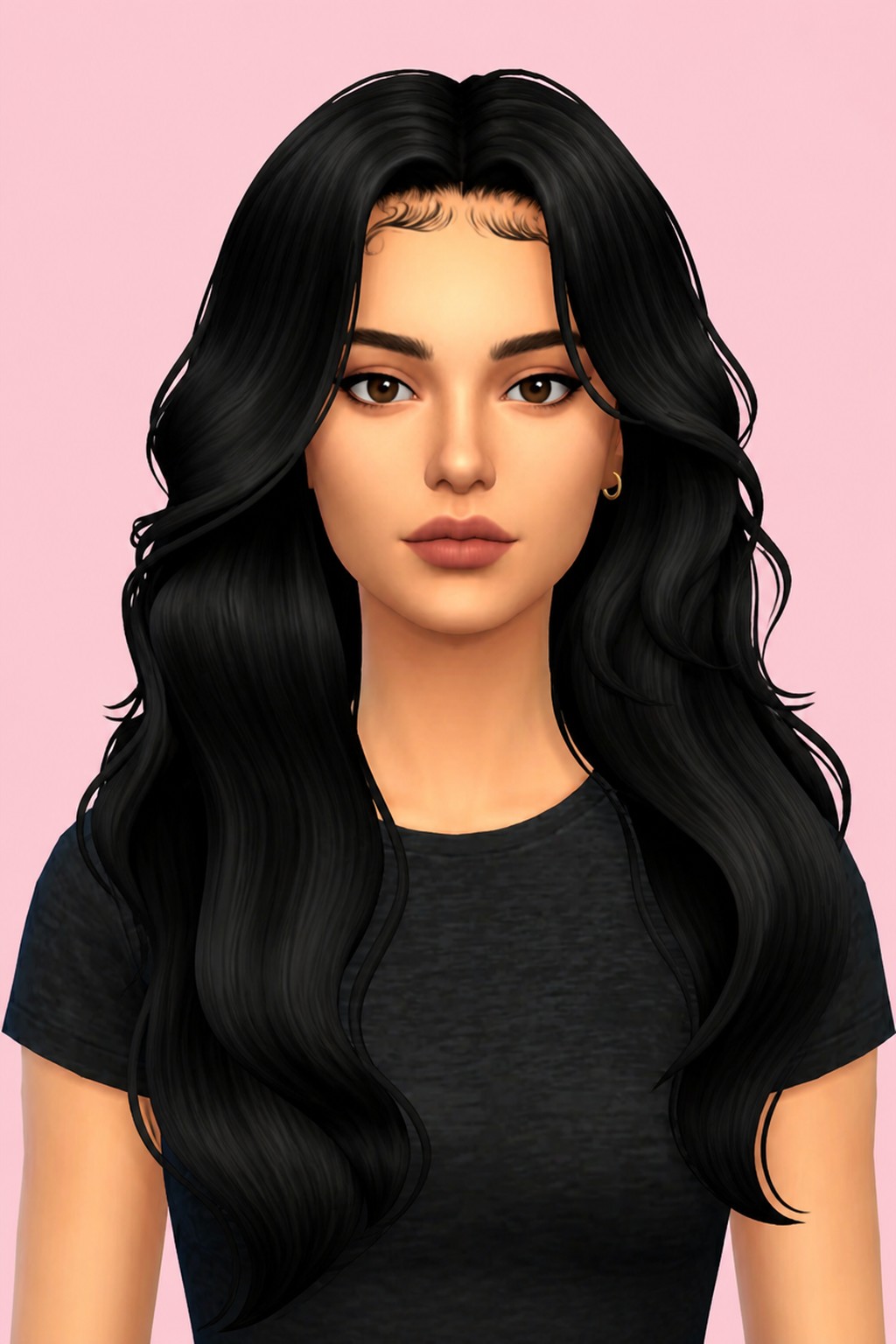 LEONA HAIRSTYLE custom content (CC) for Sims 4 by BadddieSims