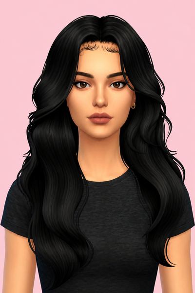 LEONA HAIRSTYLE custom content (CC) for Sims 4 by BadddieSims
