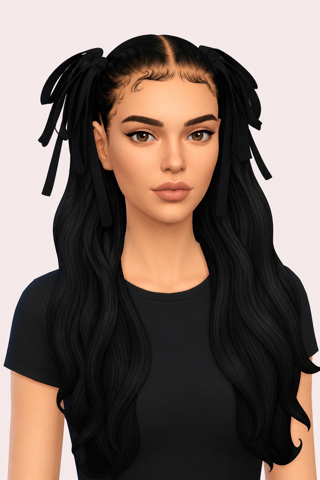 NAWELL HAIRSTYLE custom content (CC) for Sims 4 by BadddieSims