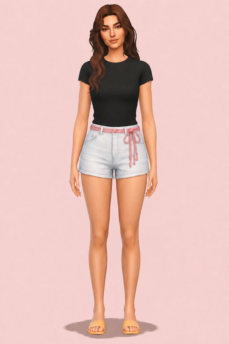 Bubble Accessory Rope Belt custom content (CC) for Sims 4 by trillyke