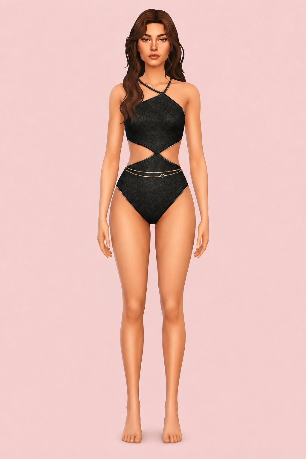Blue Lemonade Swimsuit custom content (CC) for Sims 4 by trillyke