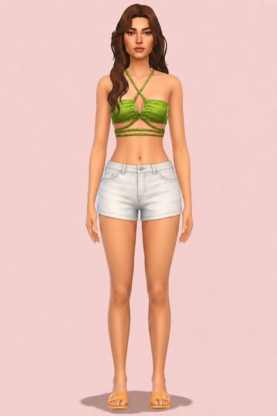 Eternal Sunshine Bikini Top custom content (CC) for Sims 4 by trillyke