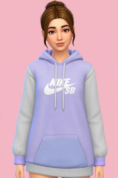 ♡Hoodie dress Nike Sb♡ custom content (CC) for Sims 4 by babyetears