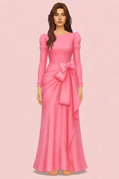 Princess of Dress (20 color) custom content (CC) for Sims 4 by rustysims