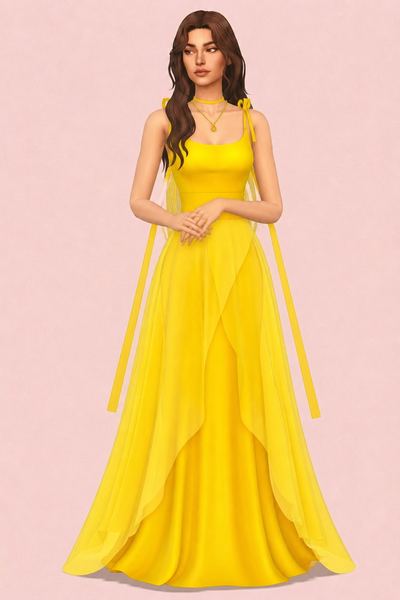 Princess Venus Dress custom content (CC) for Sims 4 by Silvermoonsims4
