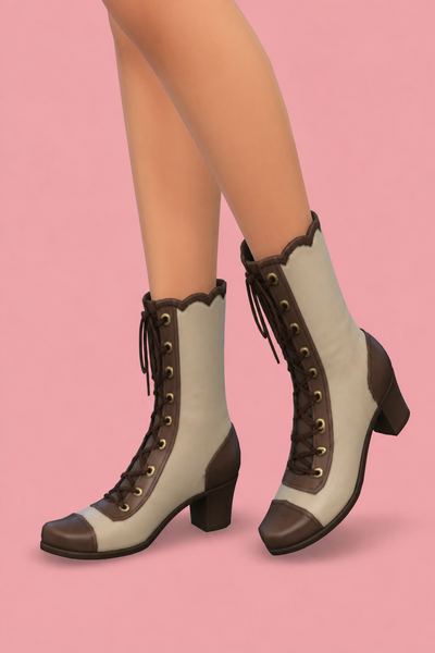 Cute Victorian Boots custom content (CC) for Sims 4 by SandriniFeierabend_Sims