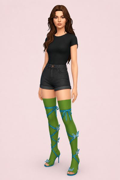 Little Wings Shoes custom content (CC) for Sims 4 by joliebean
