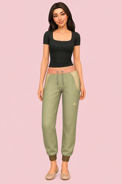 (FFK) Jogger Pants custom content (CC) for Sims 4 by casteru