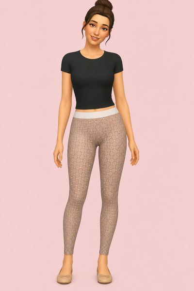 (FFK) Sparkle Leggings custom content (CC) for Sims 4 by casteru