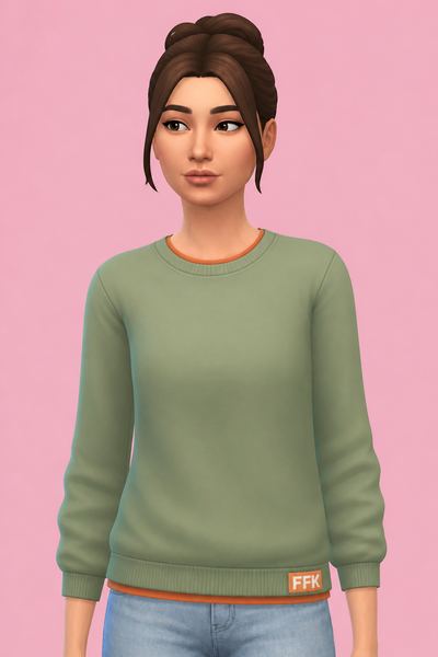 (FFK) Sweatshirt custom content (CC) for Sims 4 by casteru