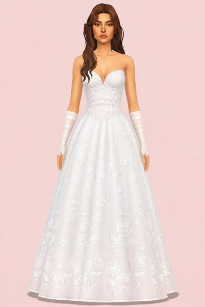Faye Dress custom content (CC) for Sims 4 by serenitycc