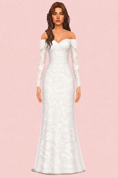 Rosalind Dress custom content (CC) for Sims 4 by serenitycc