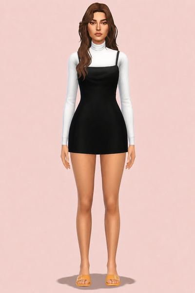 Jessica Dress custom content (CC) for Sims 4 by arethabee