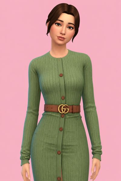 Feminine Midi Dress - Long Cardigan custom content (CC) for Sims 4 by RIMINGs