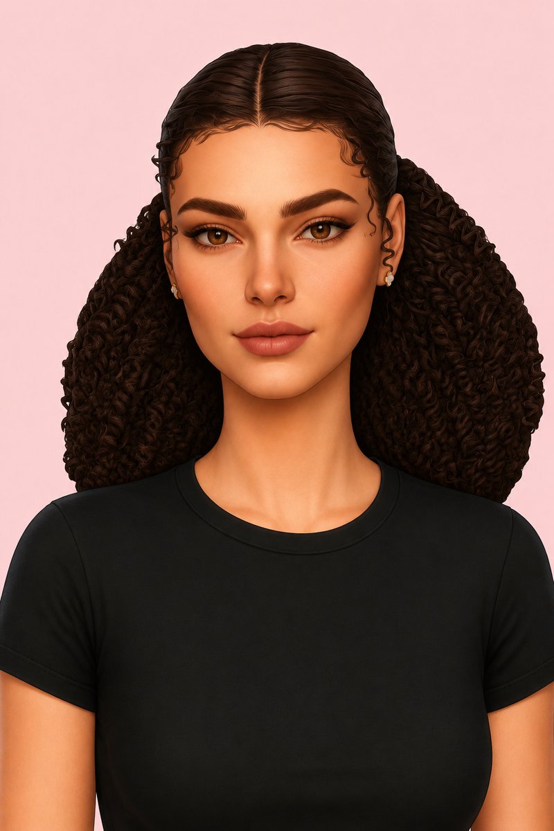 Anika Hair custom content (CC) for Sims 4 by Gracie 🤍