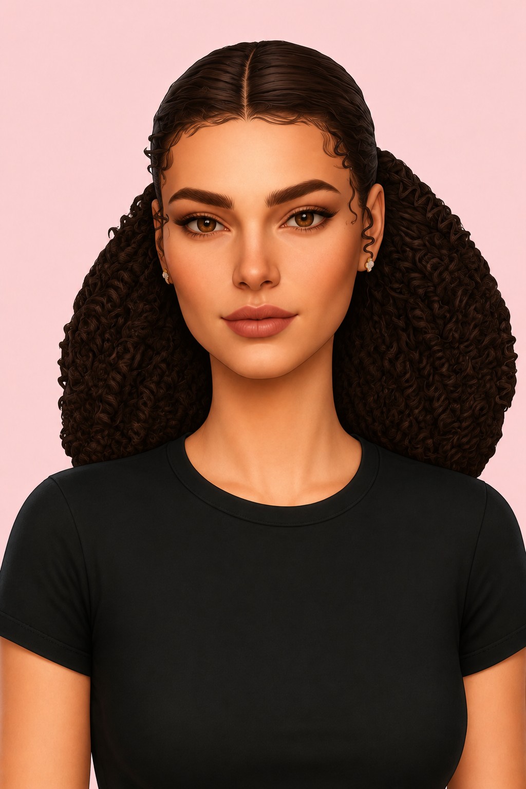 Anika Hair custom content (CC) for Sims 4 by Gracie 🤍