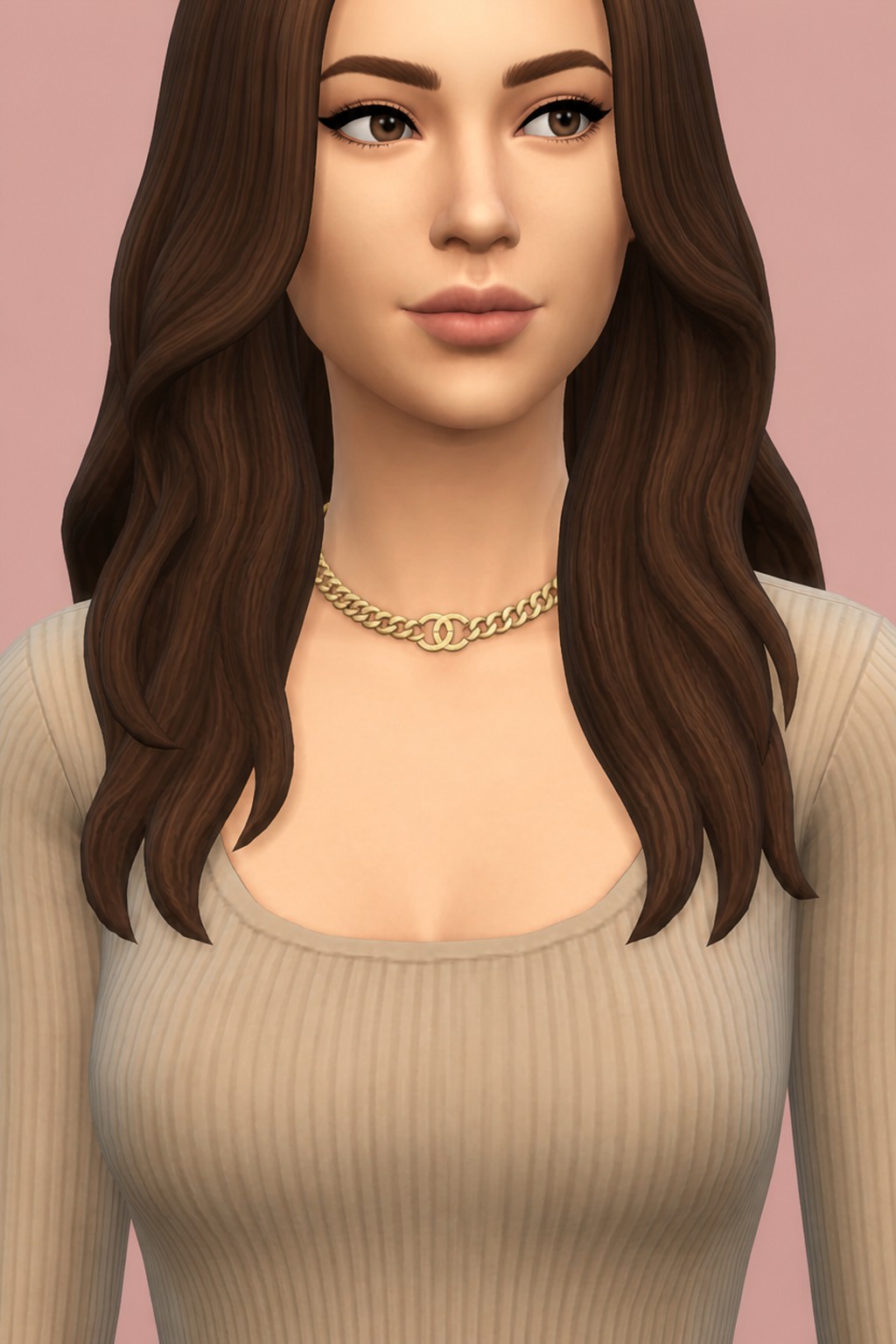 CHANEL Chain Necklace custom content (CC) for Sims 4 by RIMINGs