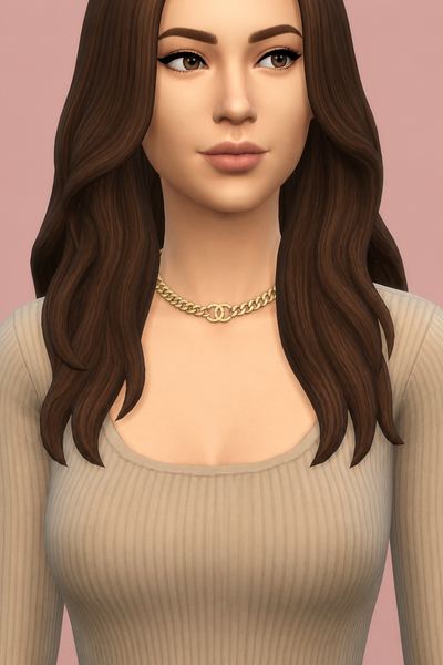 CHANEL Chain Necklace custom content (CC) for Sims 4 by RIMINGs