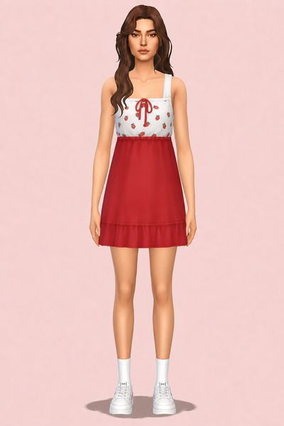 Miri Dress custom content (CC) for Sims 4 by casteru