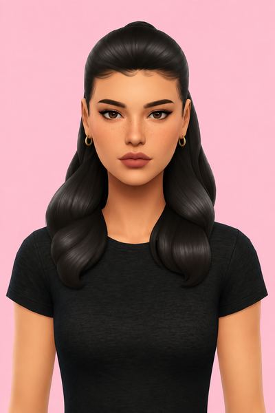 Alicia Hair (Download) custom content (CC) for Sims 4 by TwistedCat