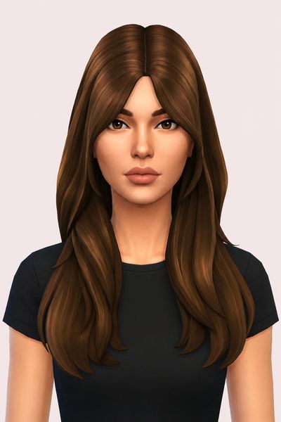 Stella Hair(Download) custom content (CC) for Sims 4 by TwistedCat