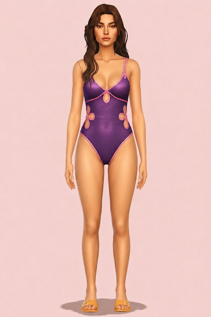 Flower Bodysuit and Swimsuit