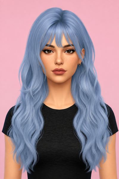 HAIR N14 AURORA custom content (CC) for Sims 4 by JINOSIMS