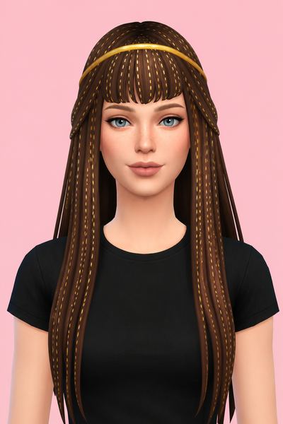 Monster High Cleo Hair custom content (CC) for Sims 4 by daylifesims