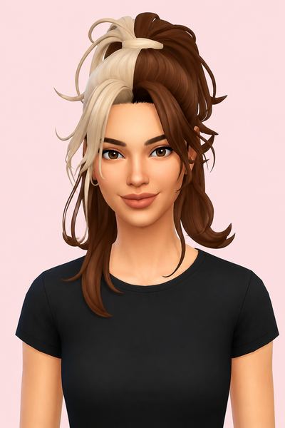 Atalia Hairstyle custom content (CC) for Sims 4 by leahlillith