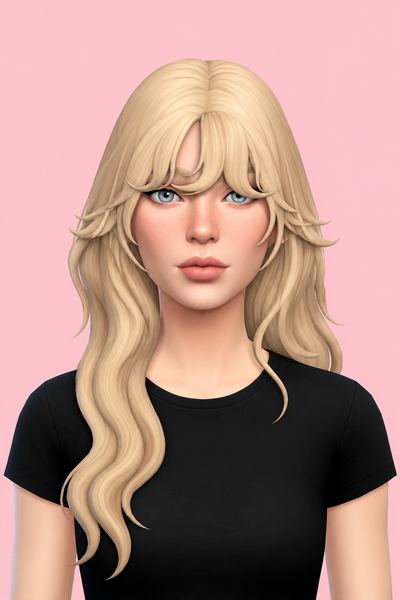 Alina Bangs custom content (CC) for Sims 4 by simmandy