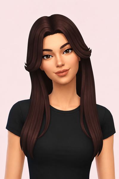 Garnet Hair (Normal) custom content (CC) for Sims 4 by simmandy