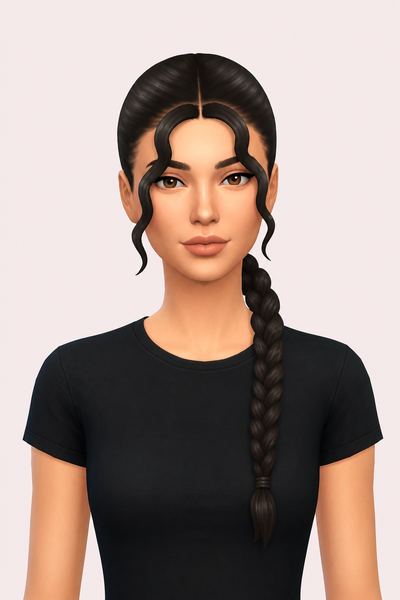 Kayla Hair custom content (CC) for Sims 4 by TwistedCat