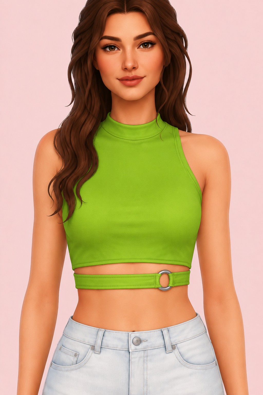 Baddie Top custom content (CC) for Sims 4 by trillyke