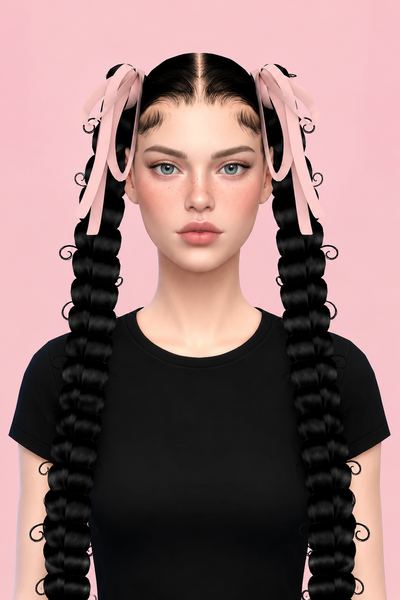 BRAID HAIRSTYLE custom content (CC) for Sims 4 by BadddieSims